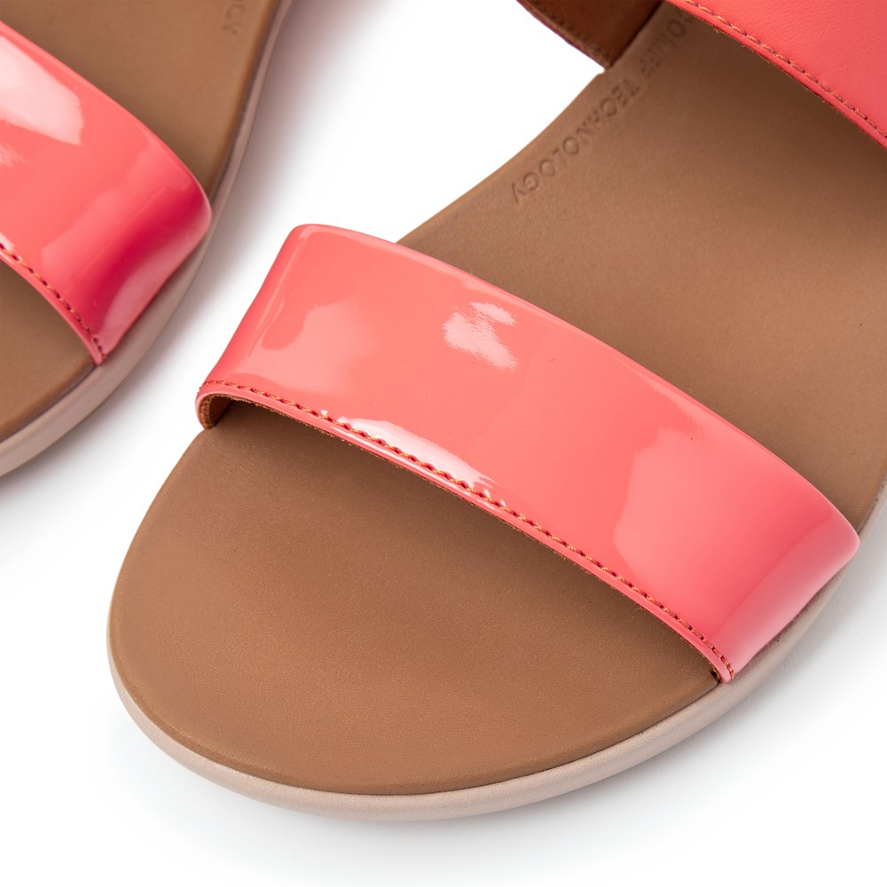 Fitflop Womens Sandals Pink - Barra Patent-mix Back-strap - GA9176023